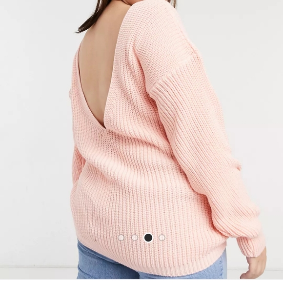 Knit sweater with open v back - Picture 3 of 3